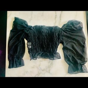 Black sheer top
